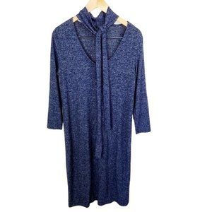 GAP sheath dress  S Blue stretchable Midi scarf wrap minimalist look